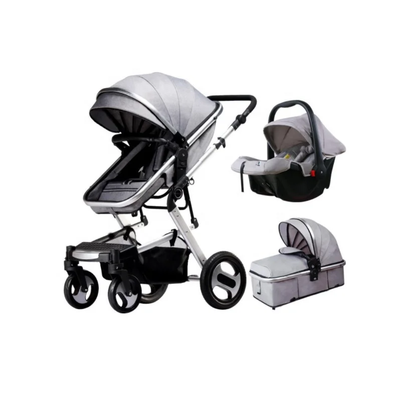 Роскошная детская коляска 3 в 1 с высоким ландшафтным дизайном, популярная детская коляска 3 в 1