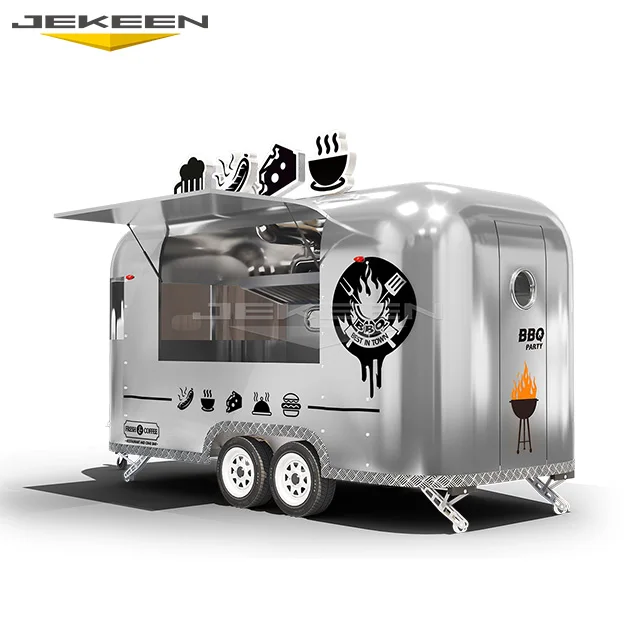 JEKEEN Buy A Modern Double-layer Mobile Commercial Pizza Kitchen Restaurant Catering Food Trailer