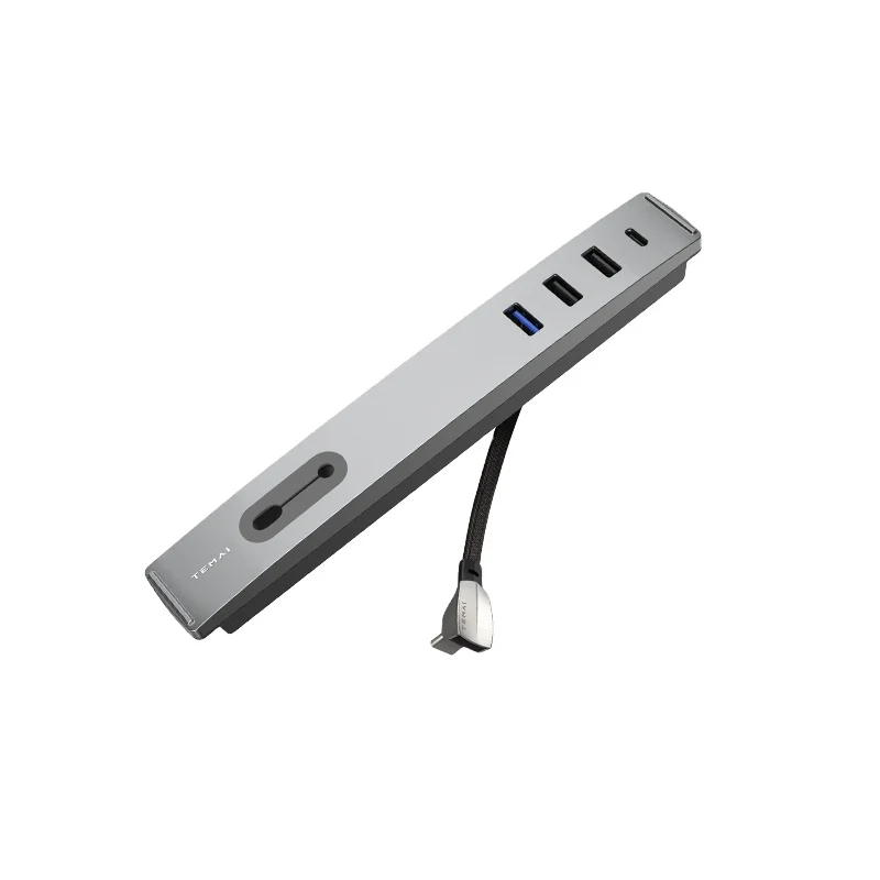 2024 Wholesale high quality for tesla Center Console LED Hub 4 in 1 port Fast Charger USB Expander docking Station