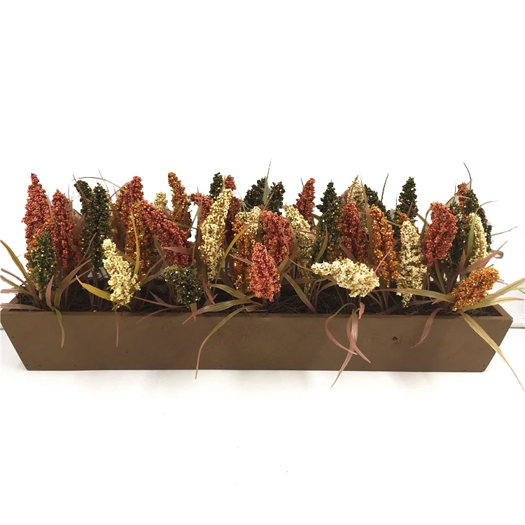 Wholesale New Design Indoor Wheat Artificial Bonsai  harvest season