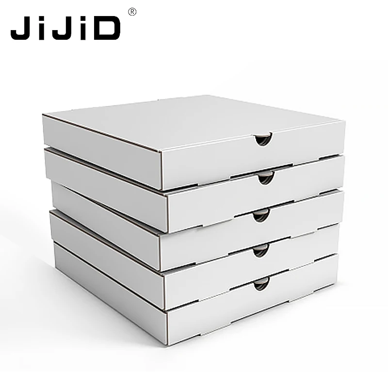 JIJID  Food grade pizza box custom folding kraft carton frozen food packaging box for pizza aluminum foil insulated box