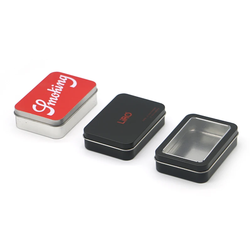 Hot Selling Rectangle Clear Window Dice Packaging Metal Tin Box