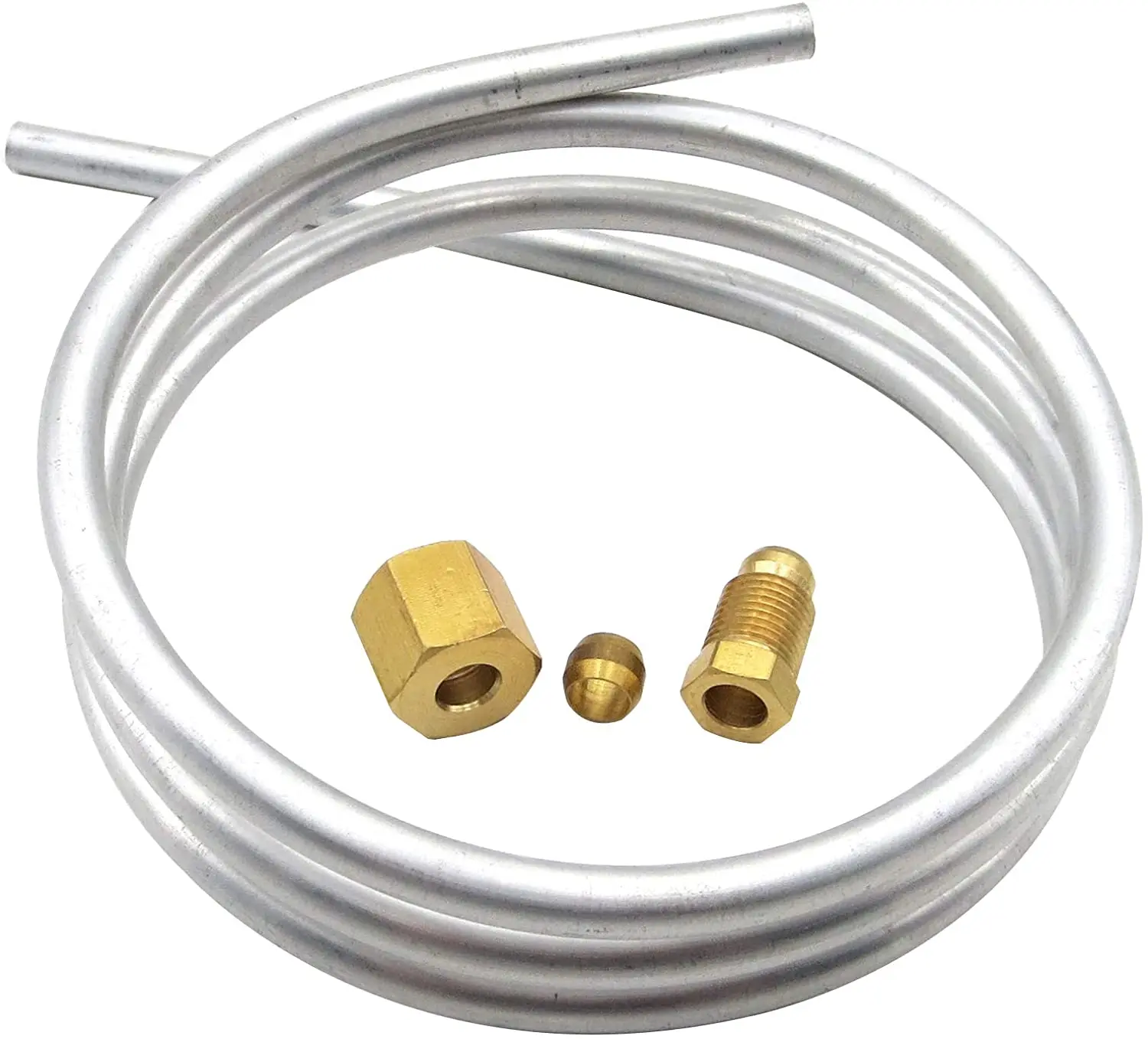 Алюминиевая трубка 1/4 дюйма с компрессионными фитингами для оливкового масла M10x1, с женской и мужской длиной, детали газового водонагревателя 1 метр/39 дюймов