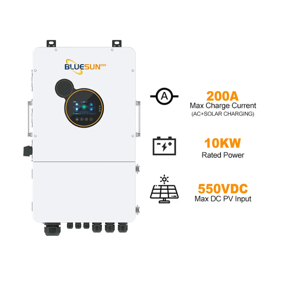 Bluesun Powmrhybrid Solar Inverter 48v 8kw 10kw Split Phase Inverter 120v 240v 12kw Hybrid Inverter in Stock