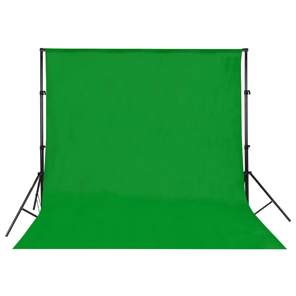 E-IMAGE MB36K Muslin Background 3*6m Photography Backdrop Green Screen With two stands and a telescoping crossbar
