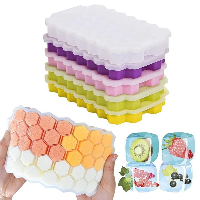 portable reusable silicone narrow ice stick cube tray thin ice cube tray With Silicone Lid