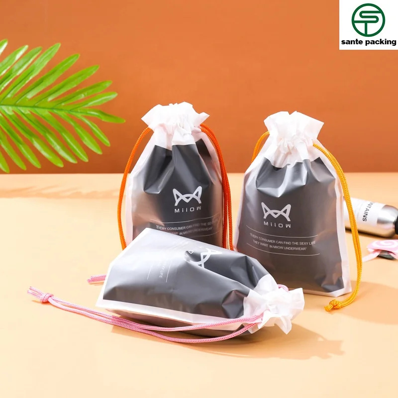 Hot Sealing Glossy Ldpe Backpack Bag Drawstring Bag Clear Plastic