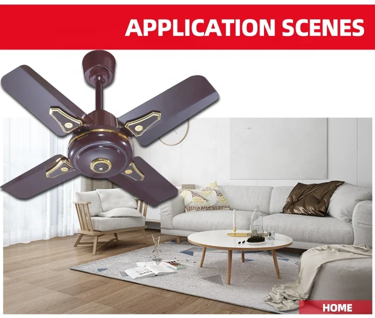 Yiwu cheap 600mm 24 inch high speed small metro ceiling fan with double ball bearing copper motor hot sale in India Africa