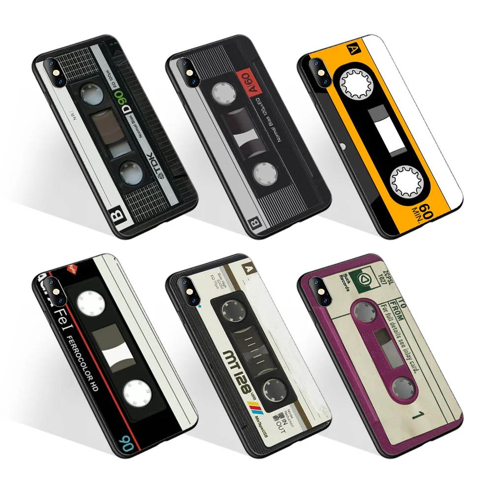 Hot selling Retro Style cover for samsung A32 S21 CLASSIC CASSETTE TPU soft silicone phone case for iphone 11 12 pro max