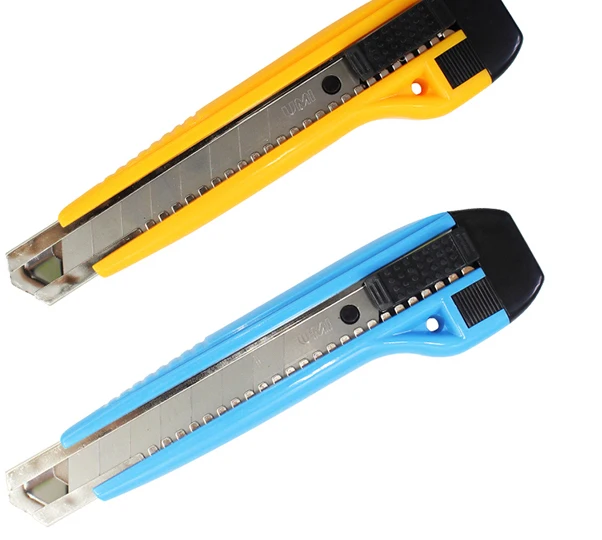 
Wholesale custom supply amazon hot style available art knife color plastic safety stainless durable utility art knife for office 