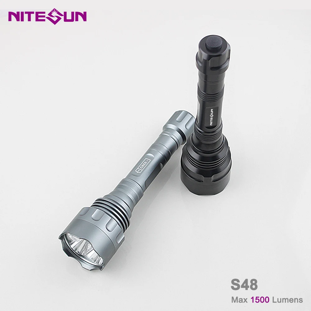S48 Long Range LED Black Tactical Flashlights Led Portable Torch Light Flashlight Magnet Rechargeable  Torch