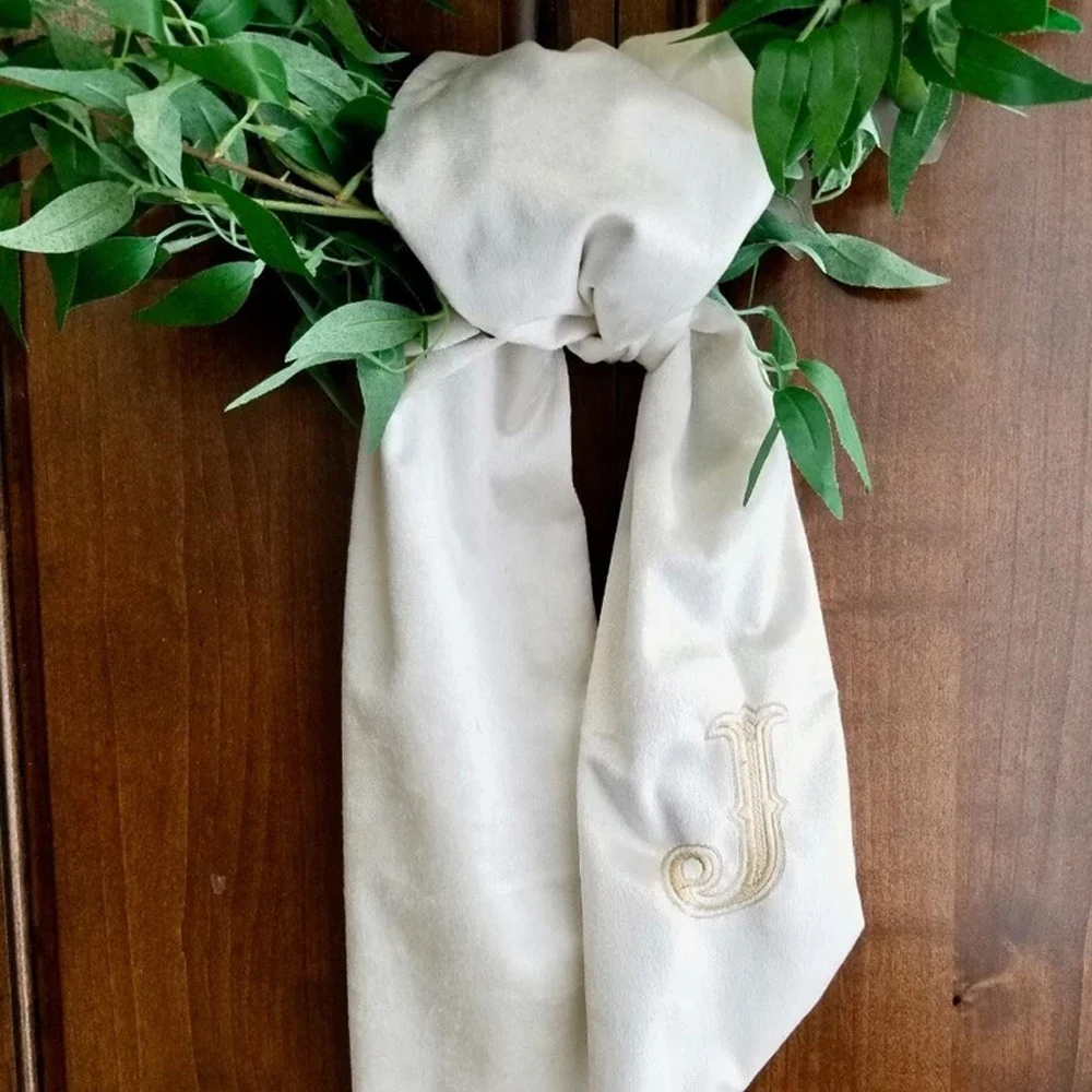 Door Decoration Easter Bunny Bucket Basket Bow Blanks Sublimation Velvet Wreath Sashes