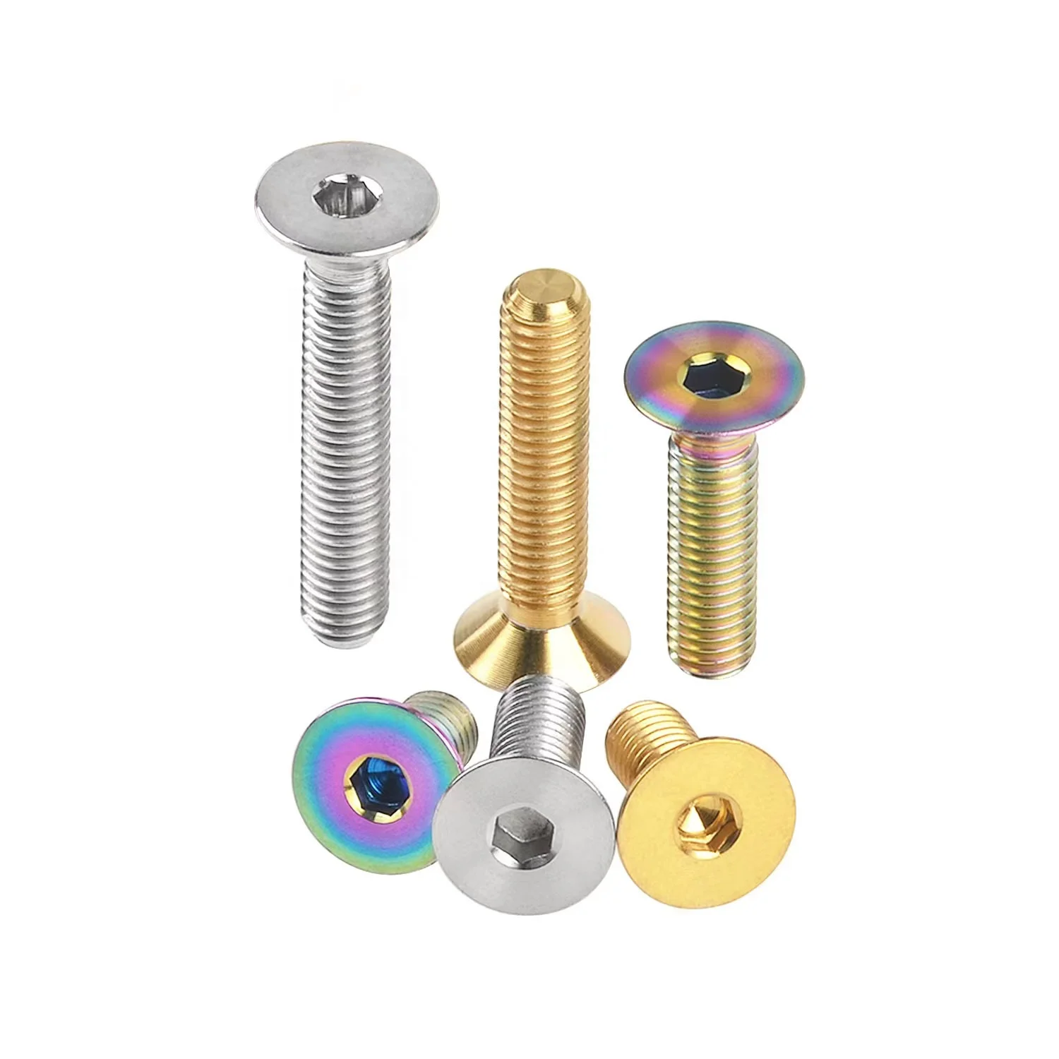 DIN7991  Gr5 titanium hexagon socket countersunk  head  bolts for industry