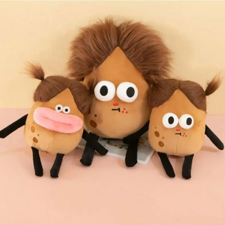 Big Eyes Mouse Funny Soft Decorative Pillows Cartoon Plush Potato Doll Toys for Boys Girls
