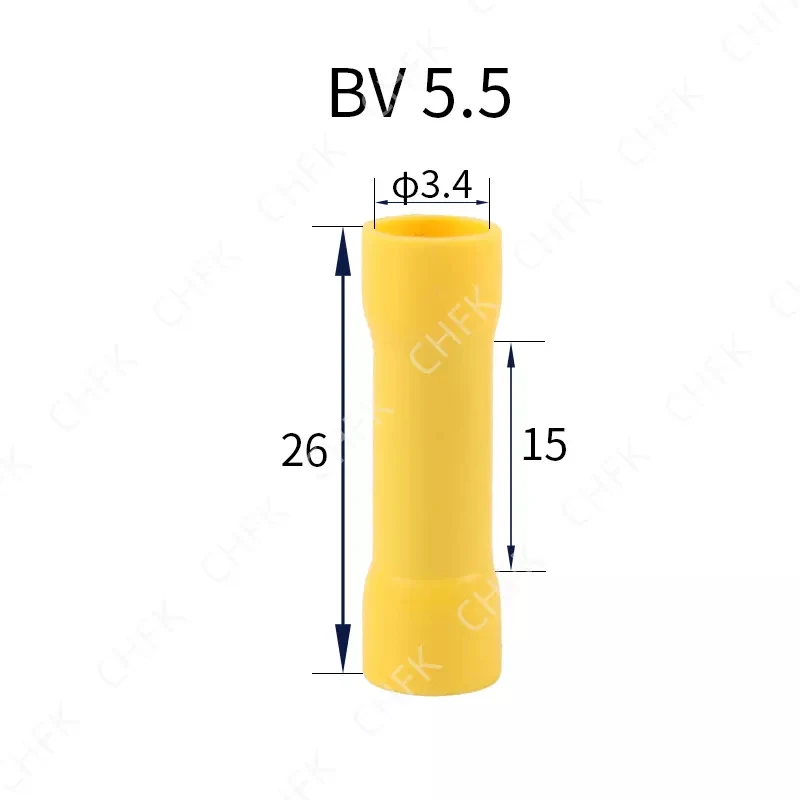 BV series electric waterproof insulated brass wire connectors crimp terminals