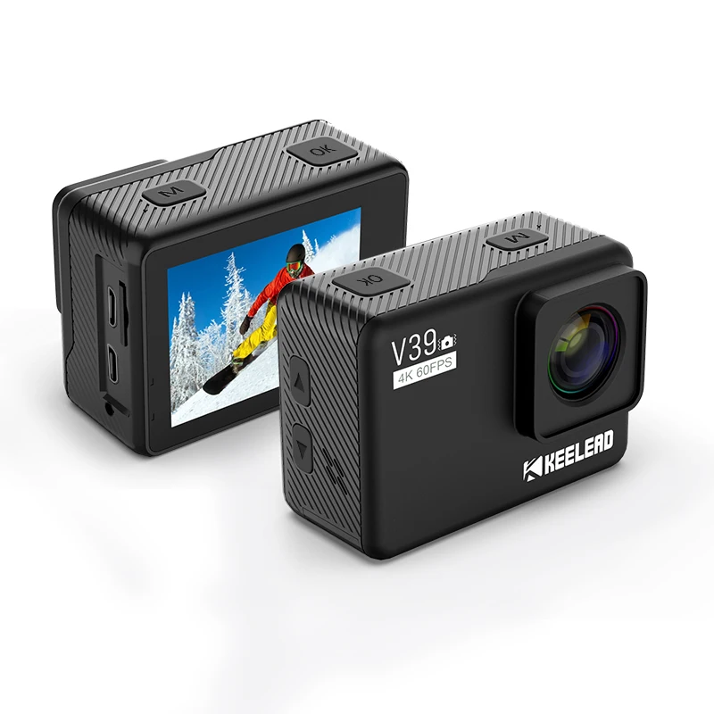 4K 60FPS 20MP 2.0 LCD Screen EIS WIFI Waterproof Webcam Keelead V39 Action & Sports Camera With Microphone & Remote