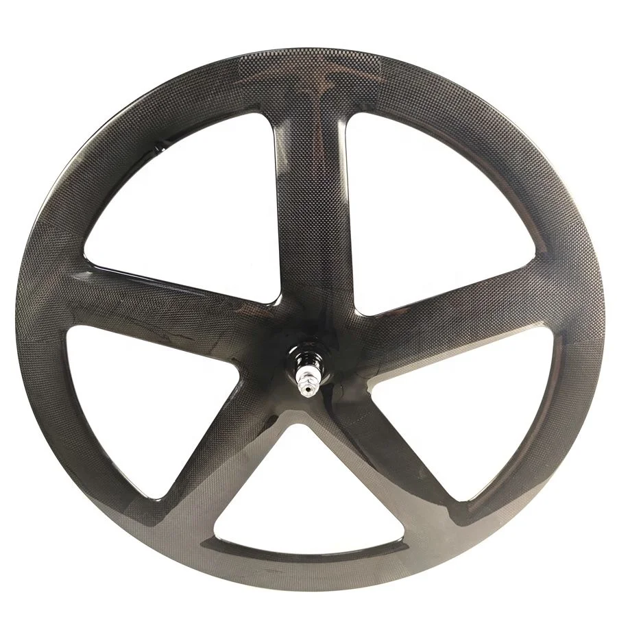 55MM Height Five 5 Spoke Carbon  Fiver Wheel Tubular Clincher 700C Carbon Track Wheel