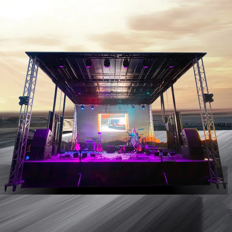 SINOSWAN ST70 24x20ft carnival trailer stage  with generator,mobile staging for outdoor concerts, carnival, Festivals,Wedding