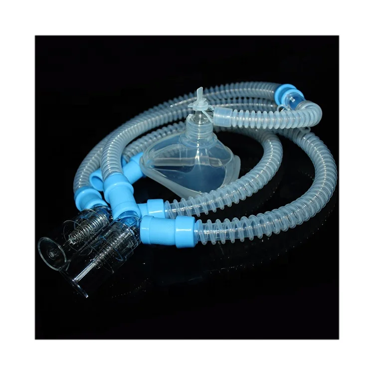 OEM flexible corrugated silicon hose LFGB certification medical grade silicone corrugated tube anaesthesia breathing circuit