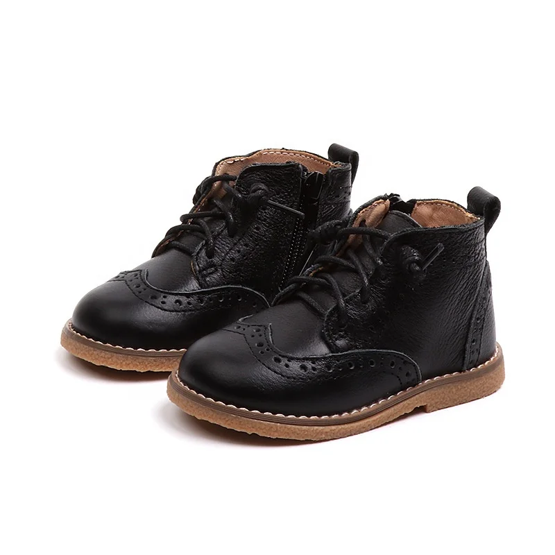 
Autumn and winter hot sale classic fashion kids boots British kids winter leather martin boots 