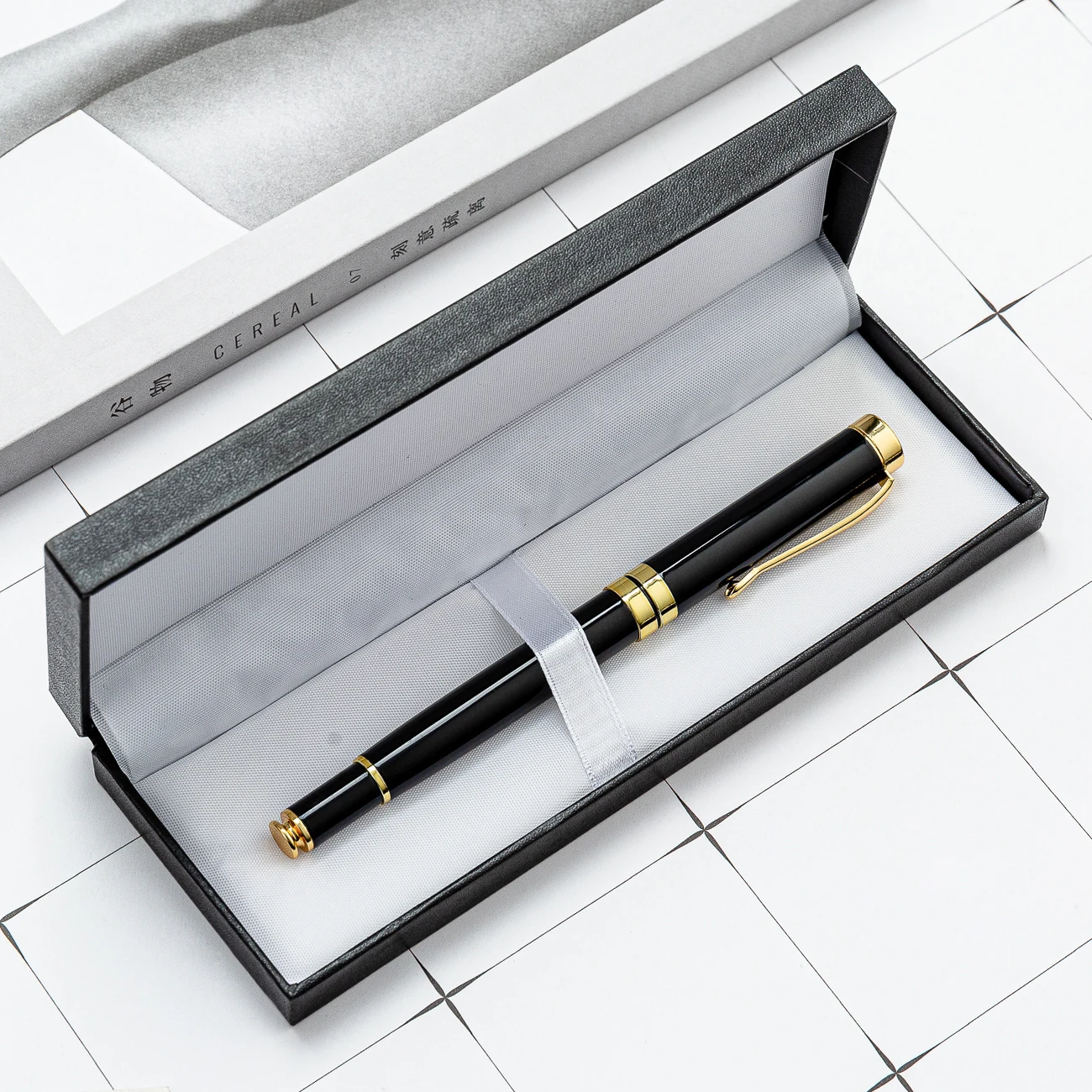 HH New High Quality Customized Logo Pen Gift Box Luxury Pen PU Packing Boxes Business Gift Box