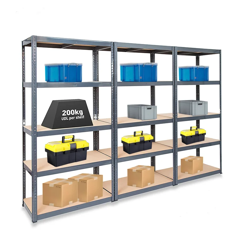 Wholesale Heavy Duty 5 Layers Galvanized Steel Boltless Rack for Storage/Stacking