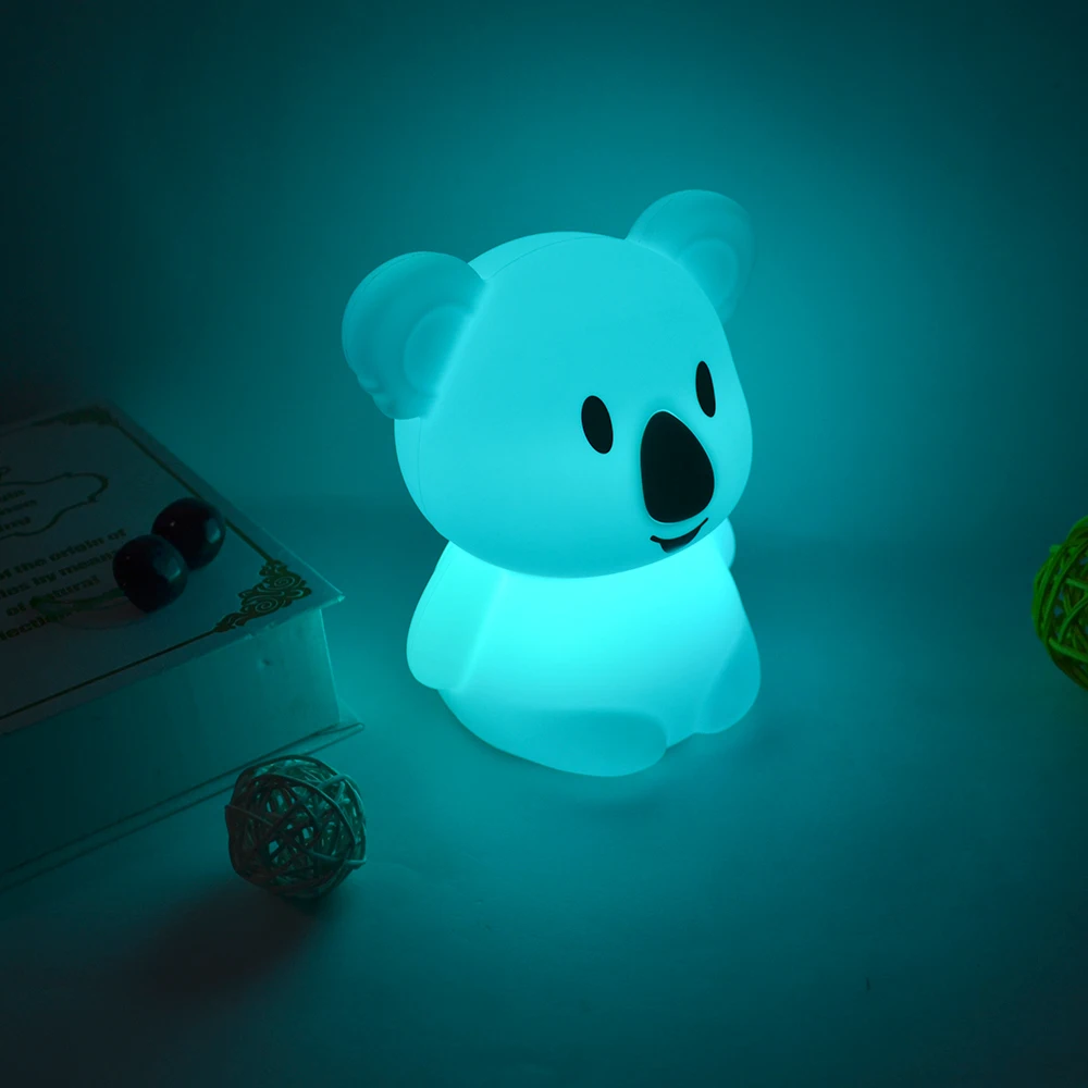 New 3D Koala Commercial Lighting Creative Cartoon Color Changing Remote Control Baby Liverpool LED lamp