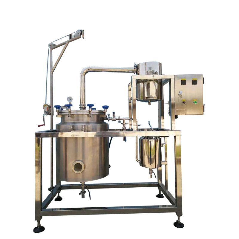 Stainless Steel Hydro Distillation Units Herbal Oil Solvent Extraction Machine