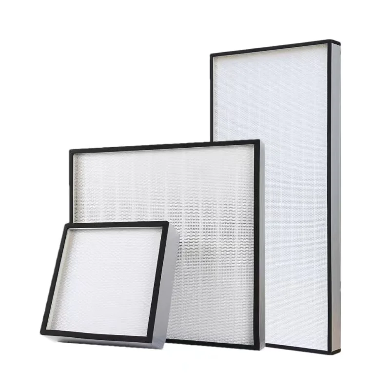 H13 H14 High Efficiency Air Filter Mini pleat hepa filter For Ventilation System with partition	but without parttition