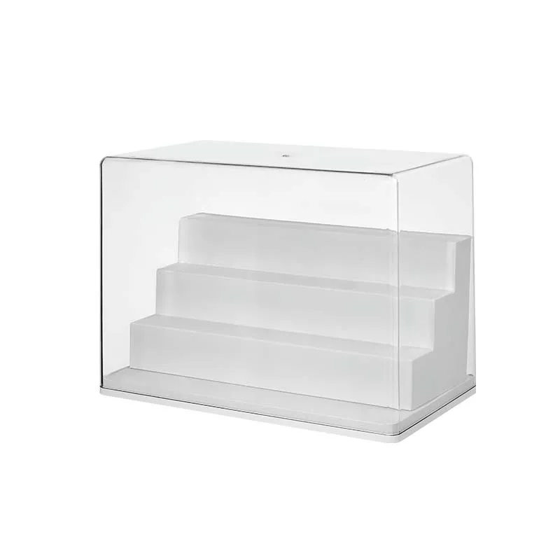 Hard plastic doll display case with stand Clear Acrylic Display Riser Shelf for FUNKO POP