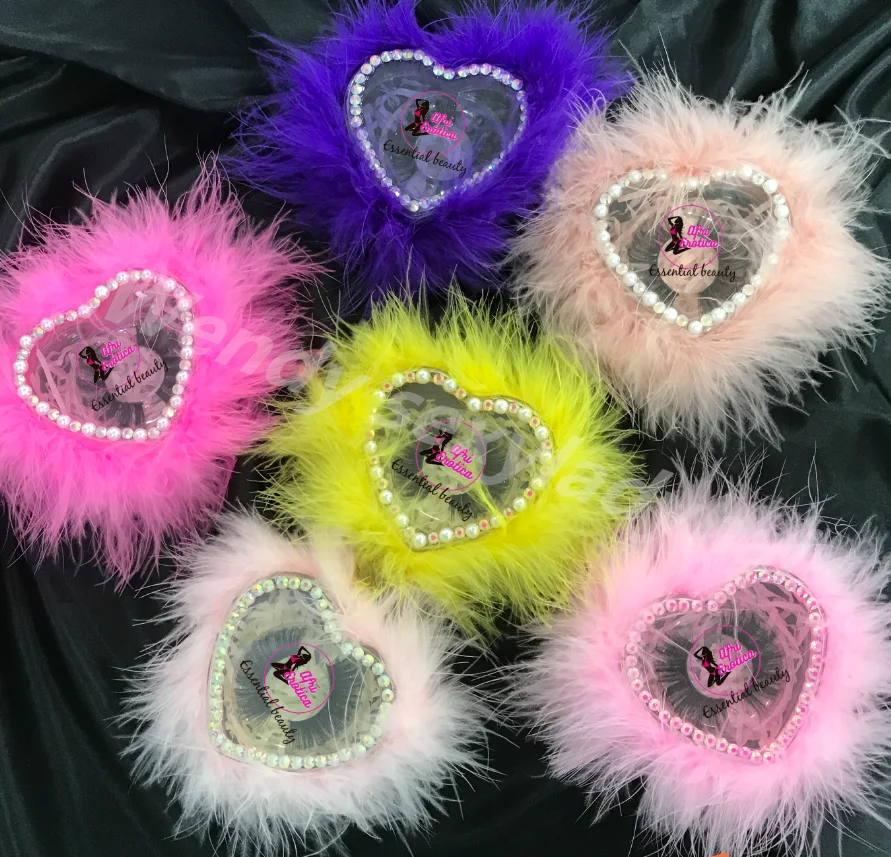 WD3 New Design Custom Eyelash Packing Set 3d Mink False full strip Lashes 25mm fluffy mink eyelash box