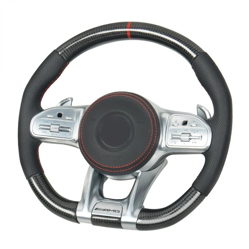 Рулевое колесо из углеродного волокна светодиодный для 15-19 Mercedes Benz 808 809 C E class W205 W213 C63AMG GLC E63 GLS W219