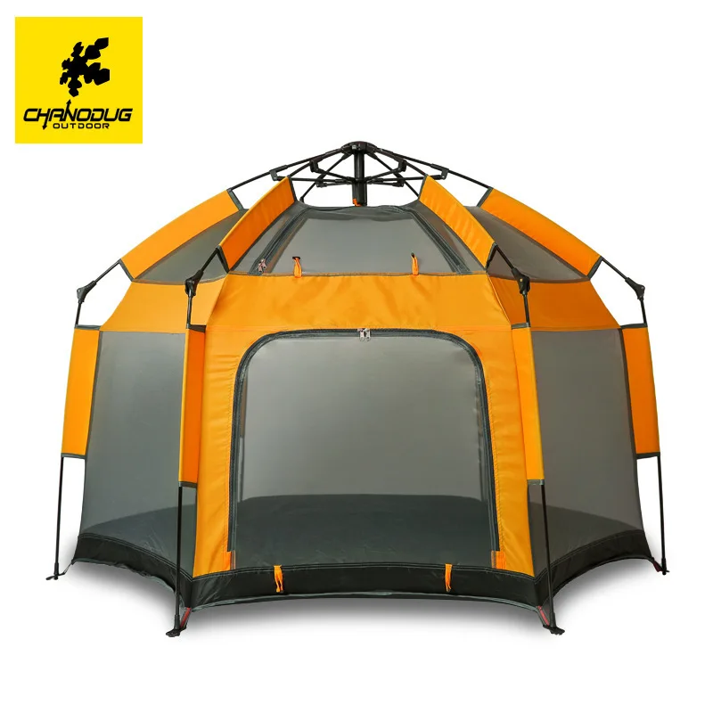 CHANODUG High Quality Double Layer Automatic Hydraulic Indoor Outdoor House Shaped Family Adult Kids Tent