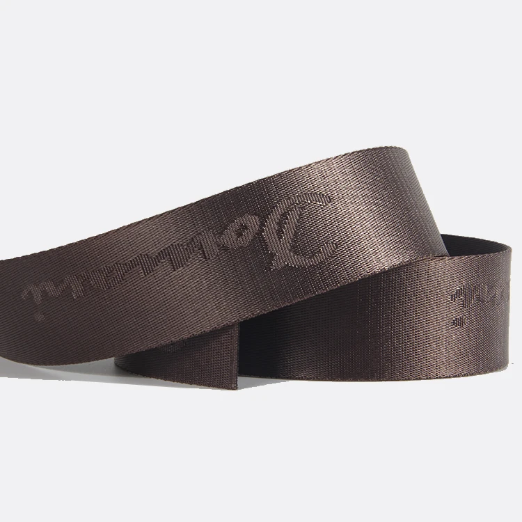 Custom colorful webbing/tpu coated nylon webbing with woven logo