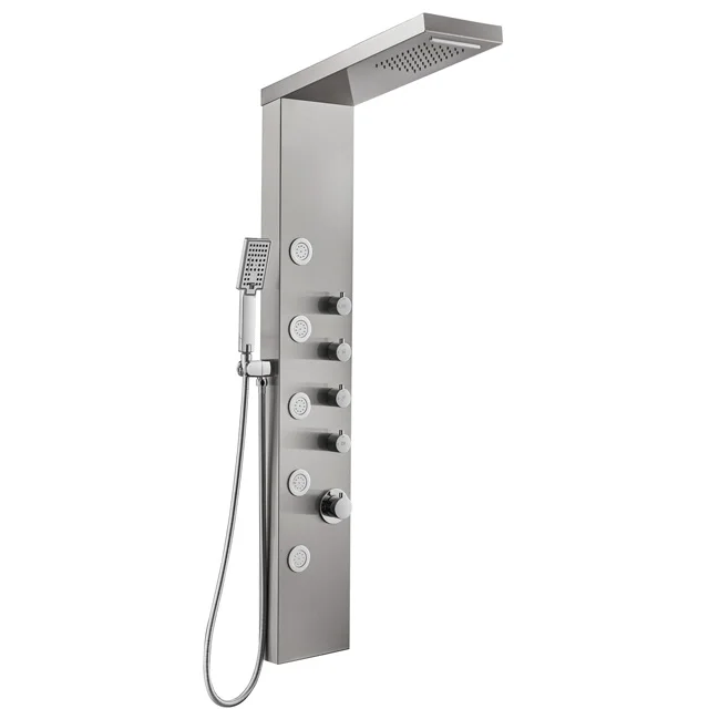 HOT Sale luxury  shower panel Bathroom bath rain body  jets shower set stainless steel shower set