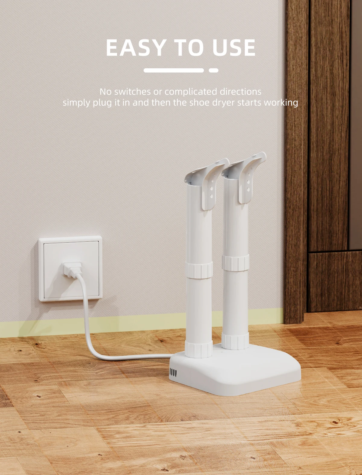 JNUO portable electric shoe deordorizer black and white boot clothes air dryer shoe dryer glove dryer & boot warmer w