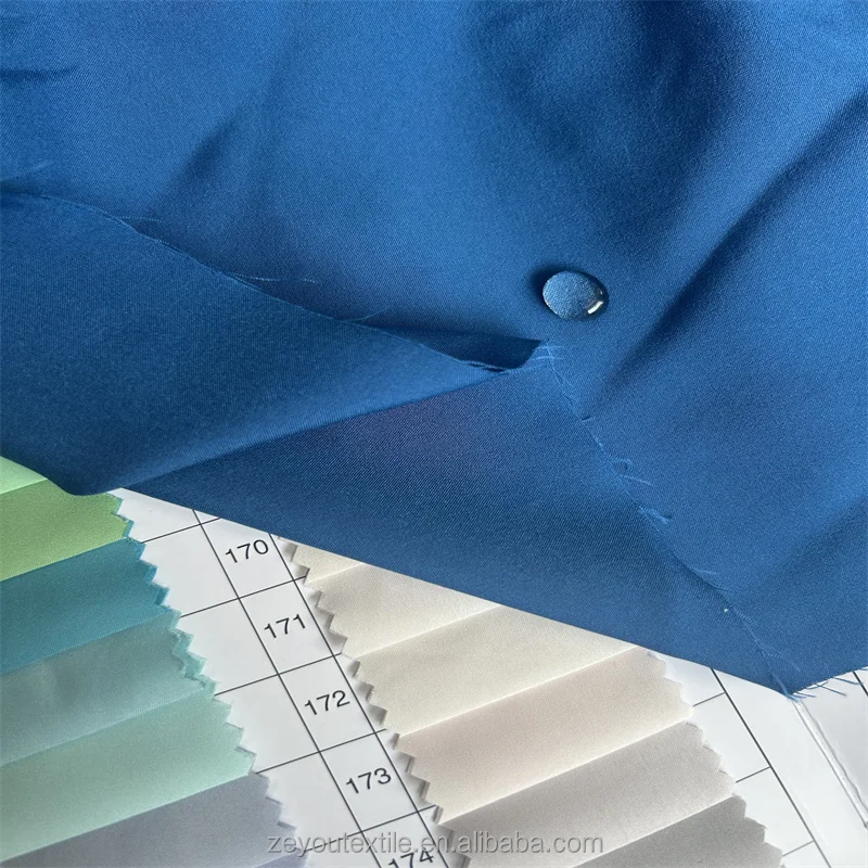 4 Ways High Spandex Poly Lining Pongee Microfiber 50D Polyester Stretch Taffeta Fabrics