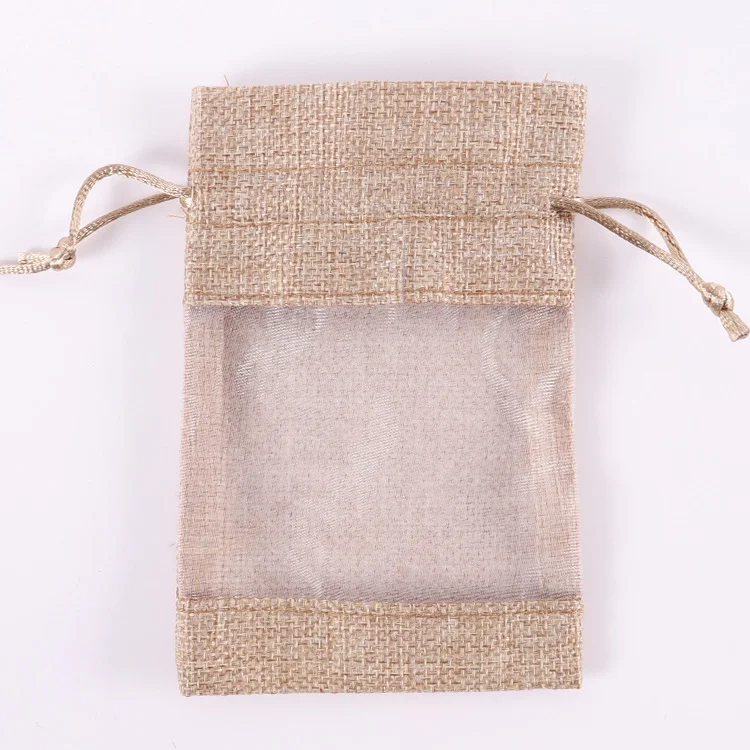 Organza Jute Bags Burlap Drawstring Bag Wedding Party Favors Gift Bags For Coffee Beans Candy Makeup Jewelry Packaging
