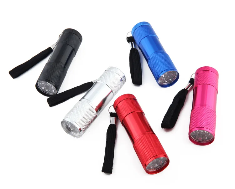 2022 Gel Curing Lamp Nail Polish Cure Light Mini Fast Nail Dryer 9 Led Uv Light Flashlight Mini Nail Lamp