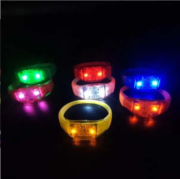 Hot Sale Music Sound Activated Flashing Concert LED Light Bracelet