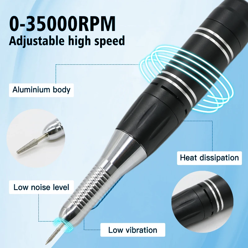 36w nail drill machine 35000rpm professional pedicure and manicure equipment Nail Drill Strong