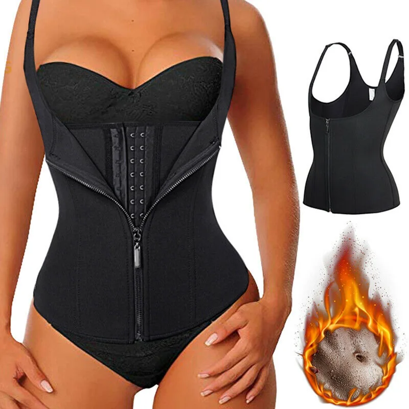 High Quality Women Burn Fat Sauna Sweat Vest Waist Trainer Shaper Tummy Control Shapewear