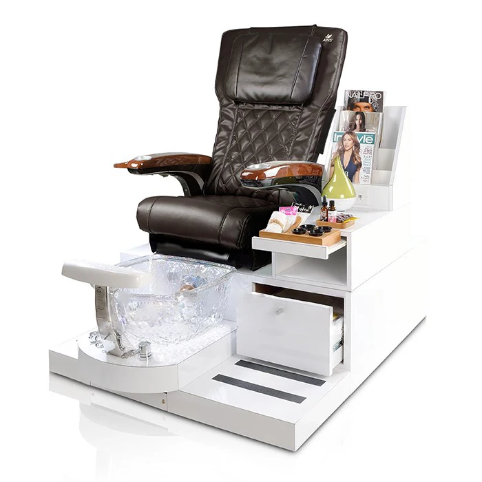 Foshan Wholesale  Modern Salon Black Foot Spa Pedicure Chair Bench Station With Foot Relax Massage Pedicure chair