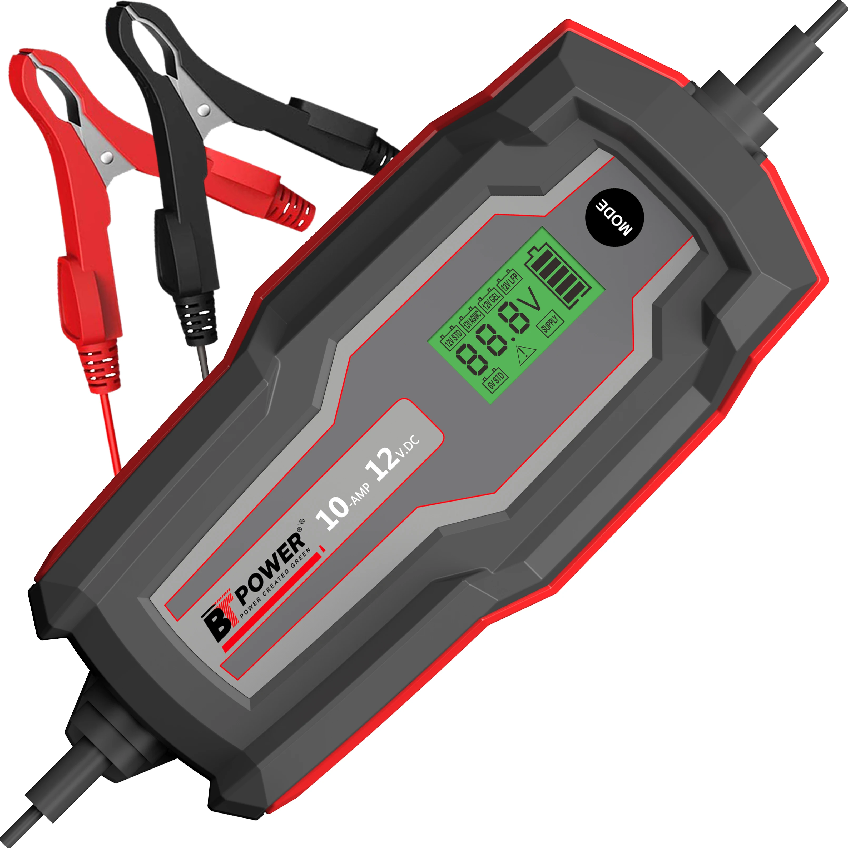 6/12V 10A Lead Acid Industrial Automatic Cut Car Battery Charger