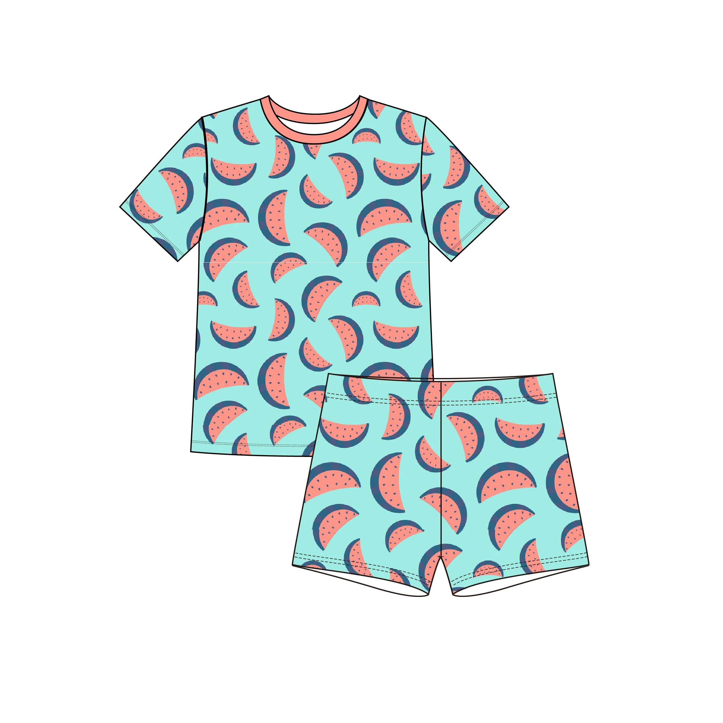 Детский купальник с коротким рукавом