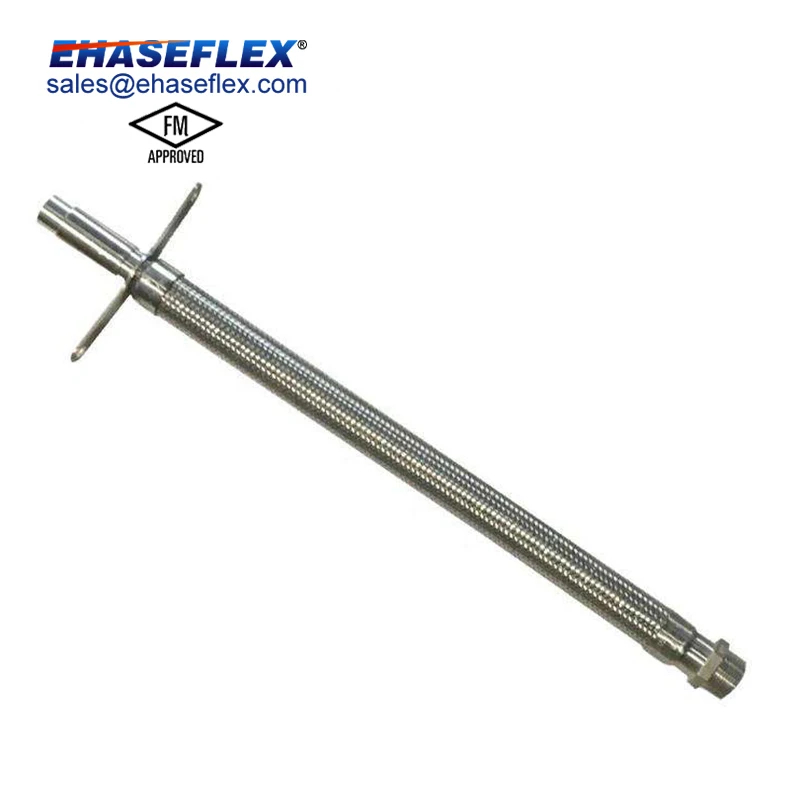FM Approved Fire Drop Flexible Sprinkler Hose Metal Flexible Sprinkler Pipe Connectors Hose For Use In Clean Room