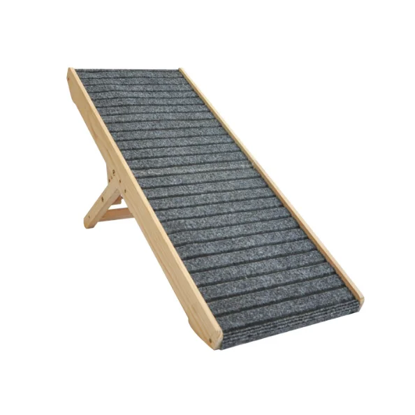 Wooden Folding Dog Ramp for Bed Non-Slip Adjustable Dog Ramp Travel Dog Ramp