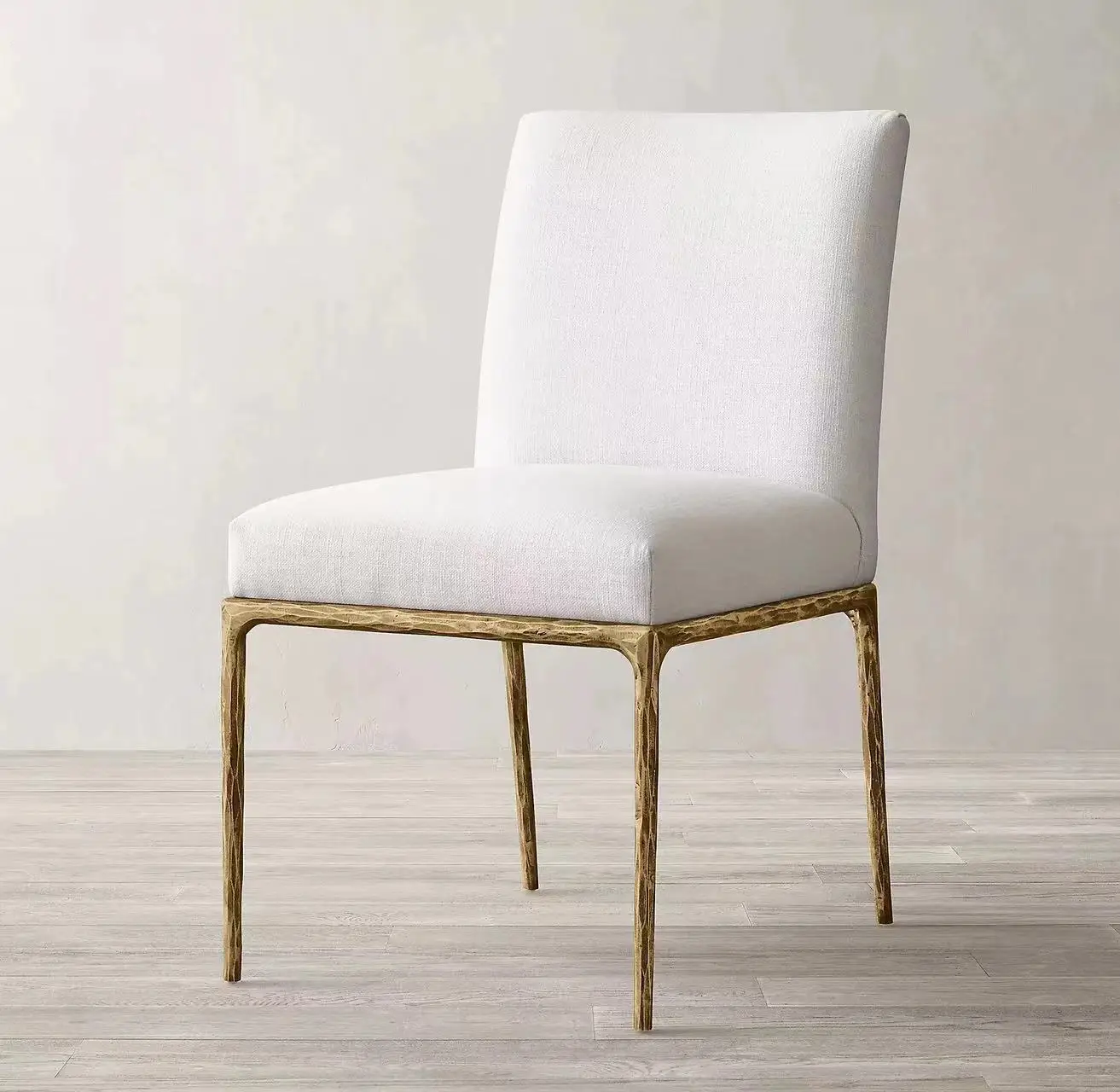 Modern Handmade Forged Brass Metal Thaddeus Track dining side chair for Dining Room Hotel Home for Table Use Apartment & Villa