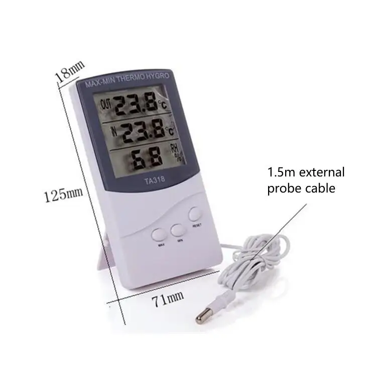 thermo-hygro meter smart thermohygrometer with probe sensor indoor and outdoor digital thermo hygrometer thermohygrometers