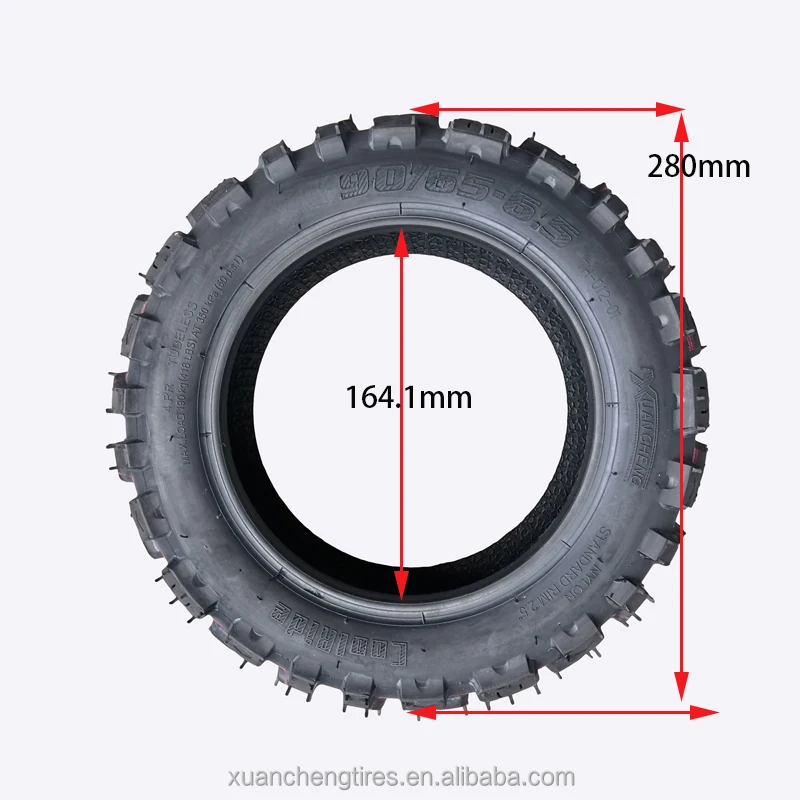 Newest 90/65-6.5 Tubeless Tyre 11 Inch Thickened Vacuum Tire for Electric Scooter Parts Xuancheng Hot Wholesale